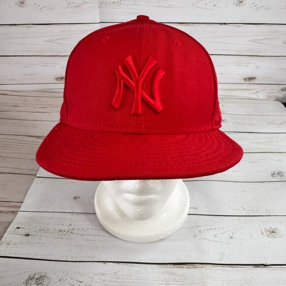 New Era Baseball Cap Men's Red New York Yankees MLB Authentic Collection 6 Panel - Picture 2 of 7